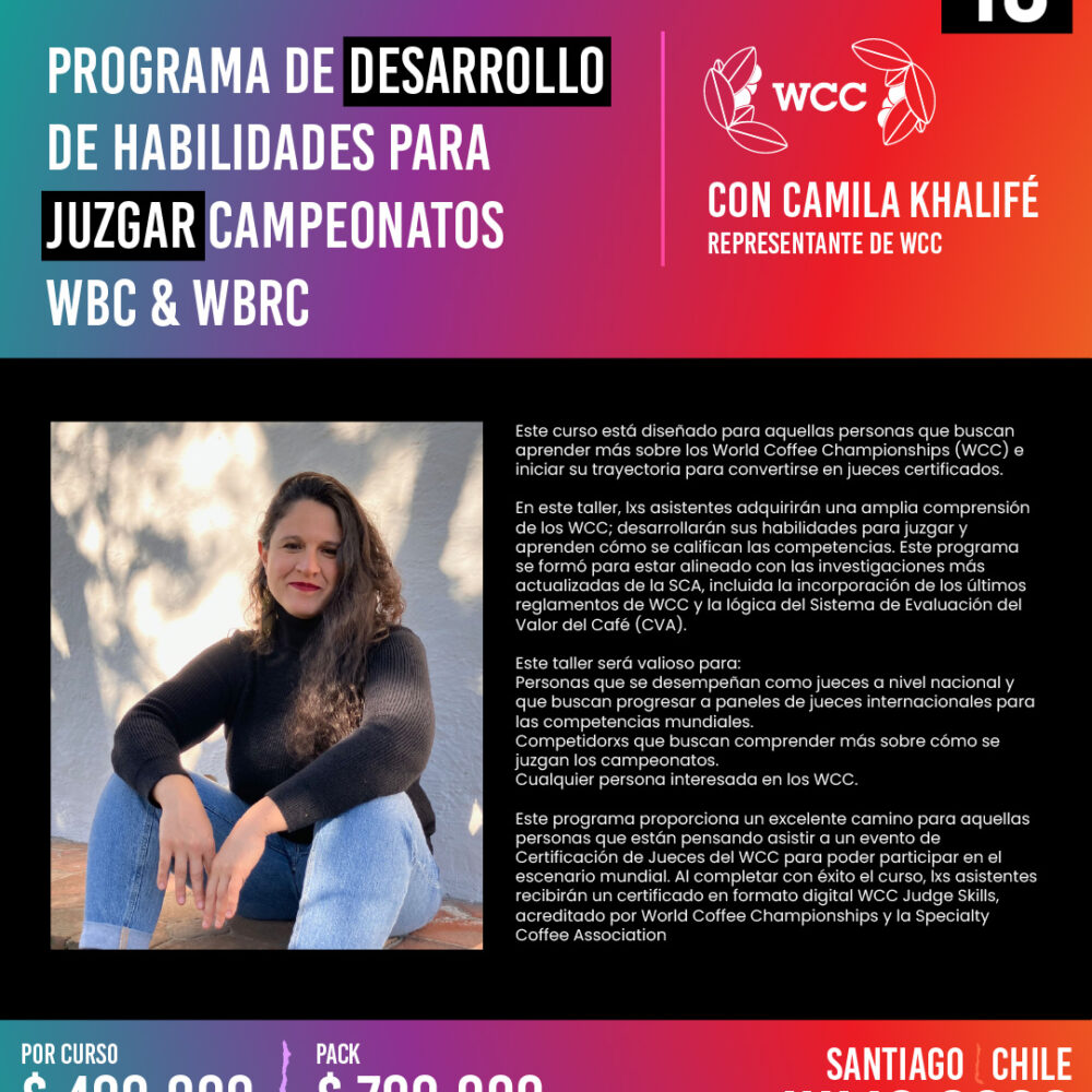 Programa de desarrollo  de habilidades para  juzgar campeonatos WCC & WBRC
